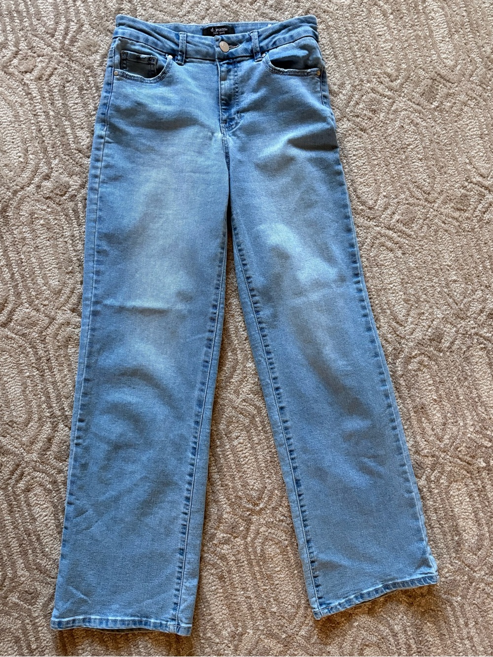 d.jeans New York high rise wide leg stretchy denim jeans WM sz 4